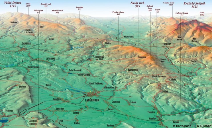 panoramatická mapa