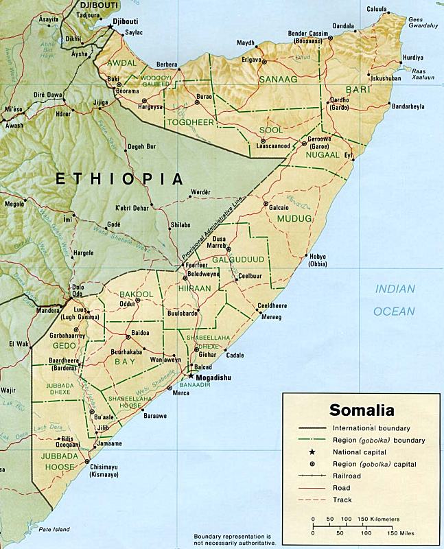 Somálsko - Mapa